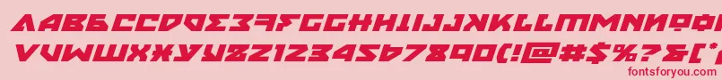 nyetexpandital-fontti – punaiset fontit vaaleanpunaisella taustalla