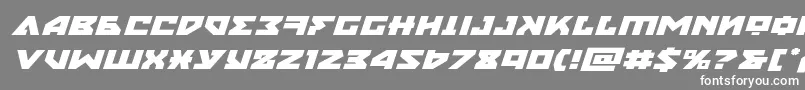 フォントnyetexpandital – 灰色の背景に白い文字