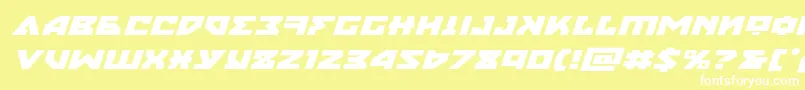 フォントnyetexpandital – 黄色い背景に白い文字