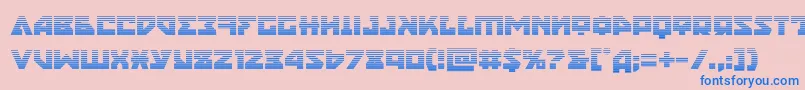 nyetgrad Font – Blue Fonts on Pink Background