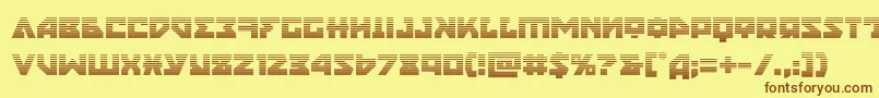 nyetgrad Font – Brown Fonts on Yellow Background