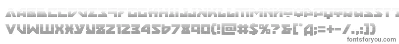 nyetgrad-fontti – harmaat kirjasimet valkoisella taustalla
