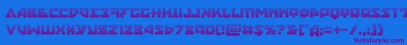 nyetgrad Font – Purple Fonts on Blue Background