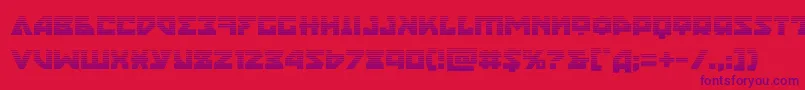 nyetgrad Font – Purple Fonts on Red Background