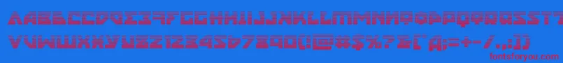 nyetgrad Font – Red Fonts on Blue Background