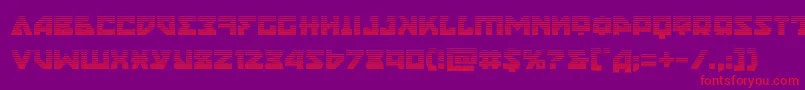 nyetgrad Font – Red Fonts on Purple Background