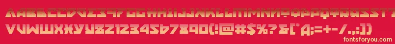 nyetgrad Font – Yellow Fonts on Red Background