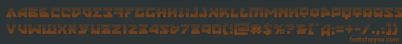 nyetgrad-fontti – ruskeat fontit mustalla taustalla