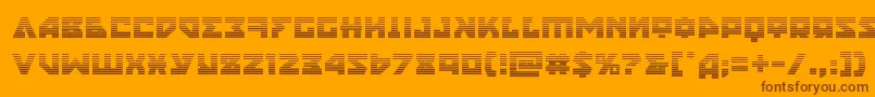 nyetgrad Font – Brown Fonts on Orange Background