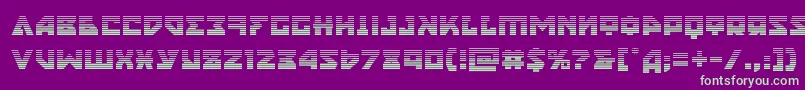 nyetgrad Font – Green Fonts on Purple Background