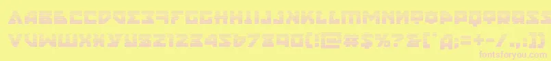 フォントnyetgrad – ピンクのフォント、黄色の背景