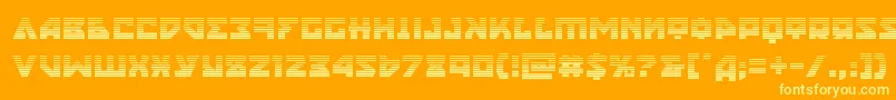 nyetgrad Font – Yellow Fonts on Orange Background