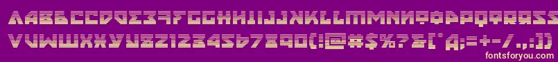 nyetgrad Font – Yellow Fonts on Purple Background