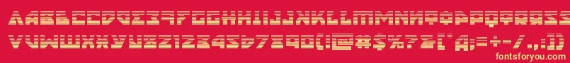 nyetgrad Font – Yellow Fonts on Red Background