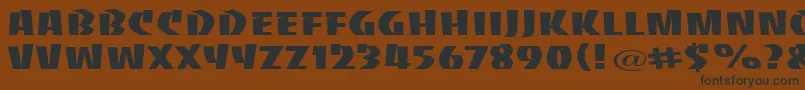 BaccaratuprightwideRegular Font – Black Fonts on Brown Background