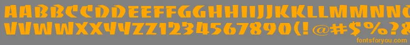 BaccaratuprightwideRegular Font – Orange Fonts on Gray Background