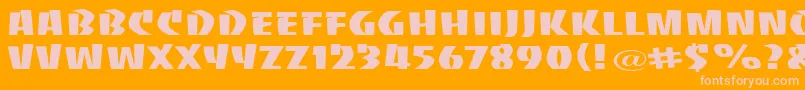 BaccaratuprightwideRegular Font – Pink Fonts on Orange Background
