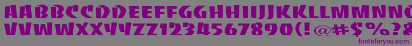BaccaratuprightwideRegular Font – Purple Fonts on Gray Background