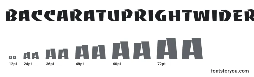 BaccaratuprightwideRegular Font Sizes
