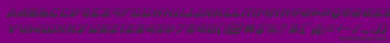 nyetgradital-Schriftart – Schwarze Schriften auf violettem Hintergrund