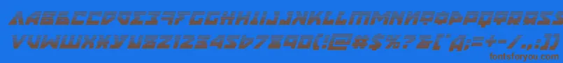 nyetgradital Font – Brown Fonts on Blue Background