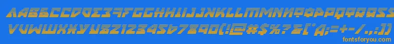 nyetgradital Font – Orange Fonts on Blue Background