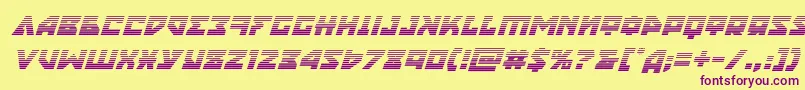 nyetgradital Font – Purple Fonts on Yellow Background