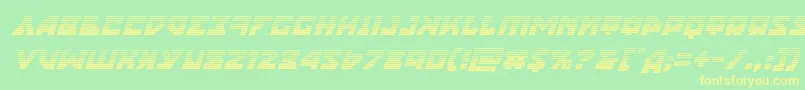 nyetgradital Font – Yellow Fonts on Green Background