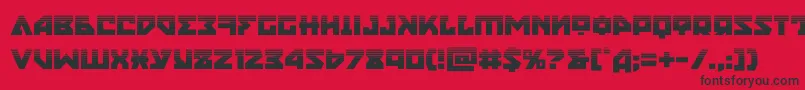 nyethalf Font – Black Fonts on Red Background