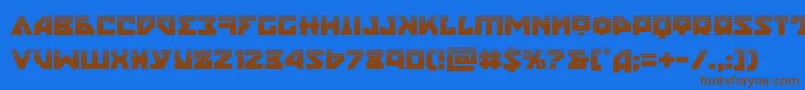 nyethalf Font – Brown Fonts on Blue Background