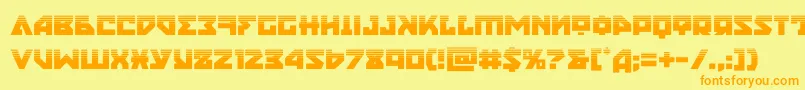 nyethalf Font – Orange Fonts on Yellow Background