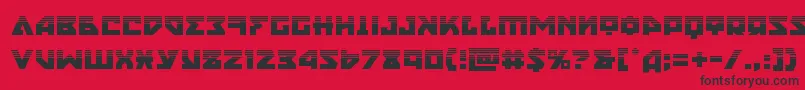nyethalf Font – Black Fonts on Red Background