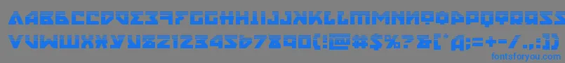 nyethalf-Schriftart – Blaue Schriften auf grauem Hintergrund