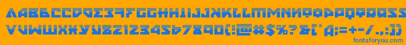 nyethalf Font – Blue Fonts on Orange Background