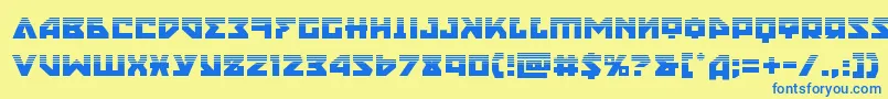 nyethalf Font – Blue Fonts on Yellow Background