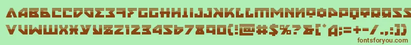 nyethalf-fontti – ruskeat fontit vihreällä taustalla