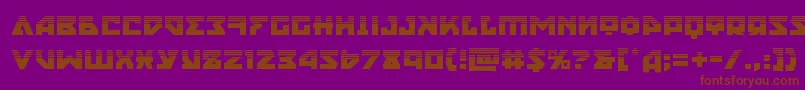 nyethalf-Schriftart – Braune Schriften auf violettem Hintergrund