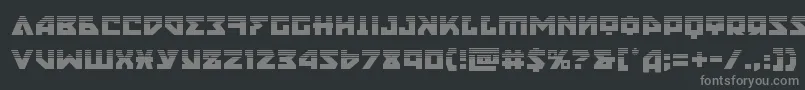 フォントnyethalf – 黒い背景に灰色の文字