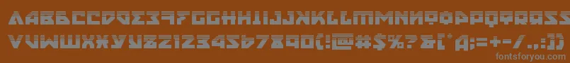 フォントnyethalf – 茶色の背景に灰色の文字