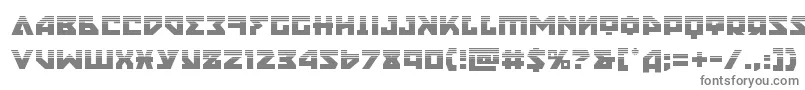 フォントnyethalf – 白い背景に灰色の文字