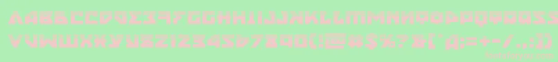 nyethalf-fontti – vaaleanpunaiset fontit vihreällä taustalla