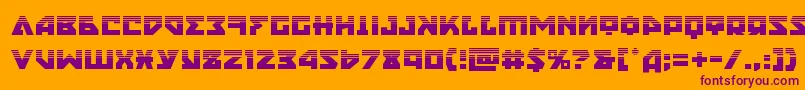 nyethalf Font – Purple Fonts on Orange Background