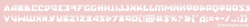 nyethalf-Schriftart – Weiße Schriften auf rosa Hintergrund
