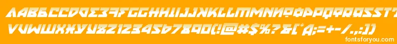 フォントnyethalfital – オレンジの背景に白い文字