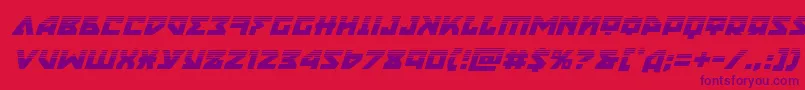 nyethalfital Font – Purple Fonts on Red Background