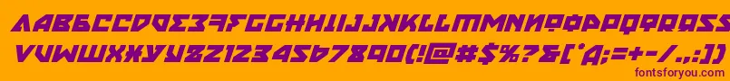 nyetital Font – Purple Fonts on Orange Background