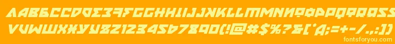 nyetital Font – Yellow Fonts on Orange Background