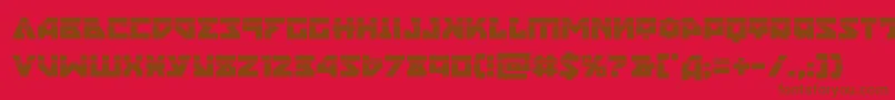 nyetlaser Font – Brown Fonts on Red Background