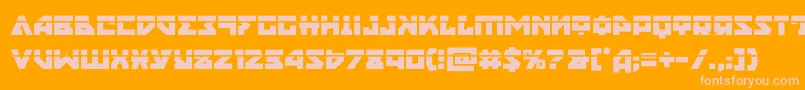 フォントnyetlaser – オレンジの背景にピンクのフォント