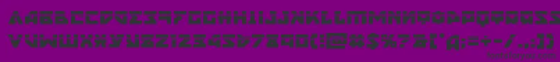 フォントnyetlaser – 紫の背景に黒い文字